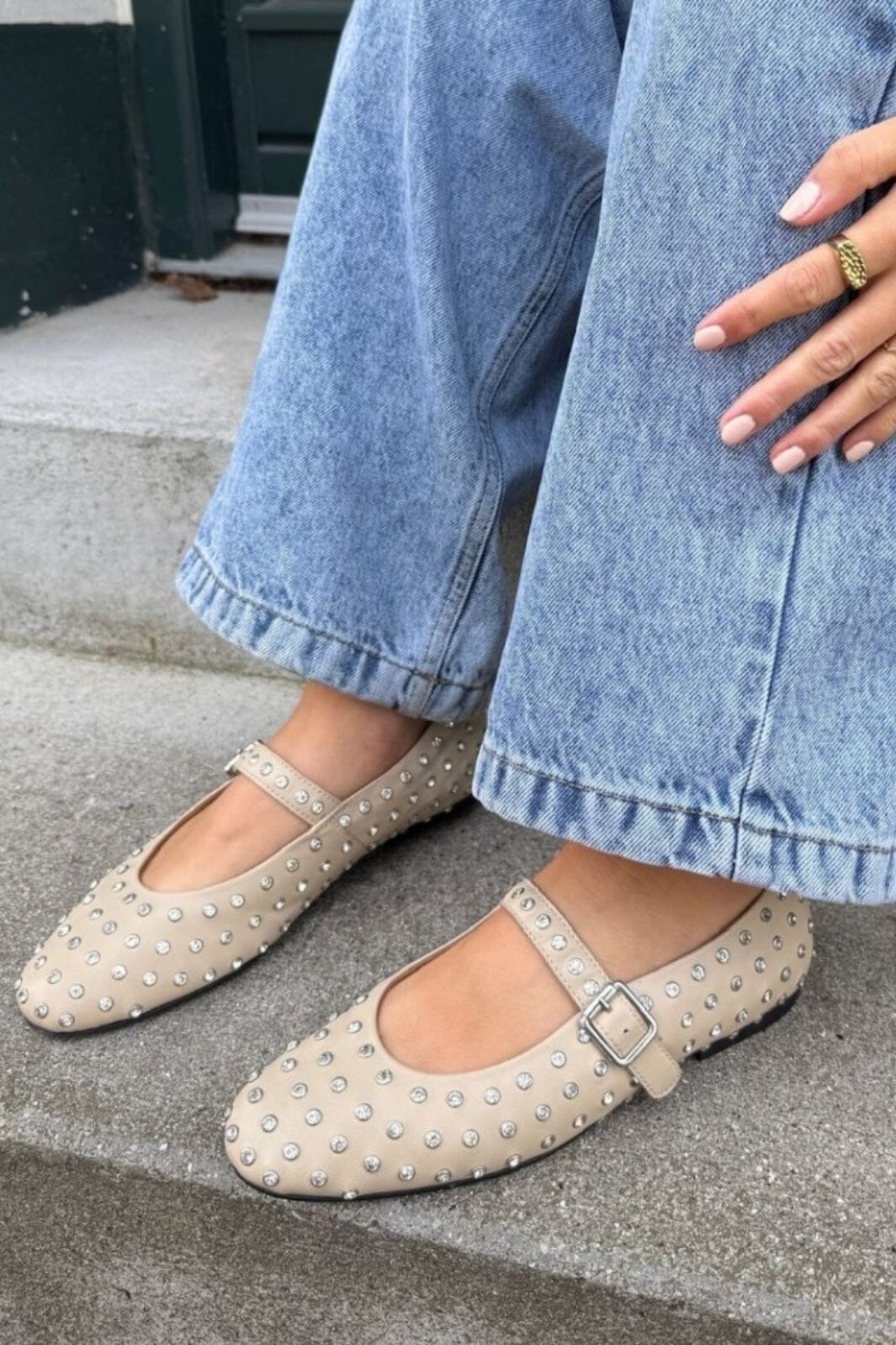 Forudbestilling - Copenhagen Shoes - The Lovely Move CS8414 - 0002 Beige Ballerinaer