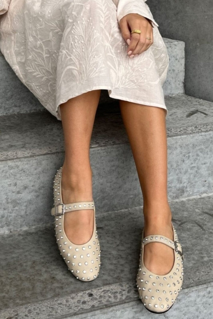 Forudbestilling - Copenhagen Shoes - The Lovely Move CS8414 - 0002 Beige Ballerinaer
