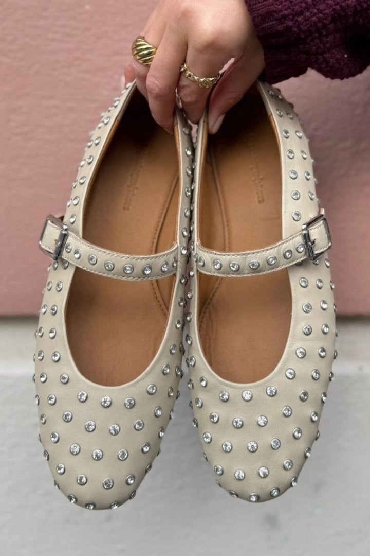 Forudbestilling - Copenhagen Shoes - The Lovely Move CS8414 - 0002 Beige Ballerinaer
