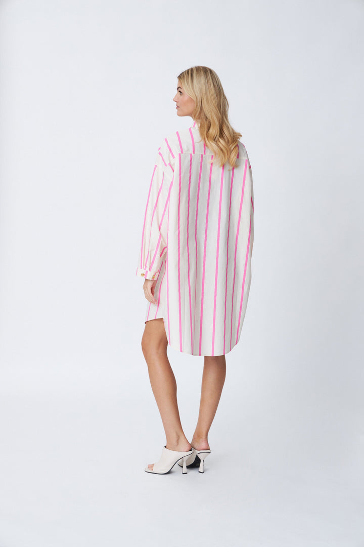Forudbestilling - Cras - Flaxcras Shirt - 4006 Pink Stripe Skjorter