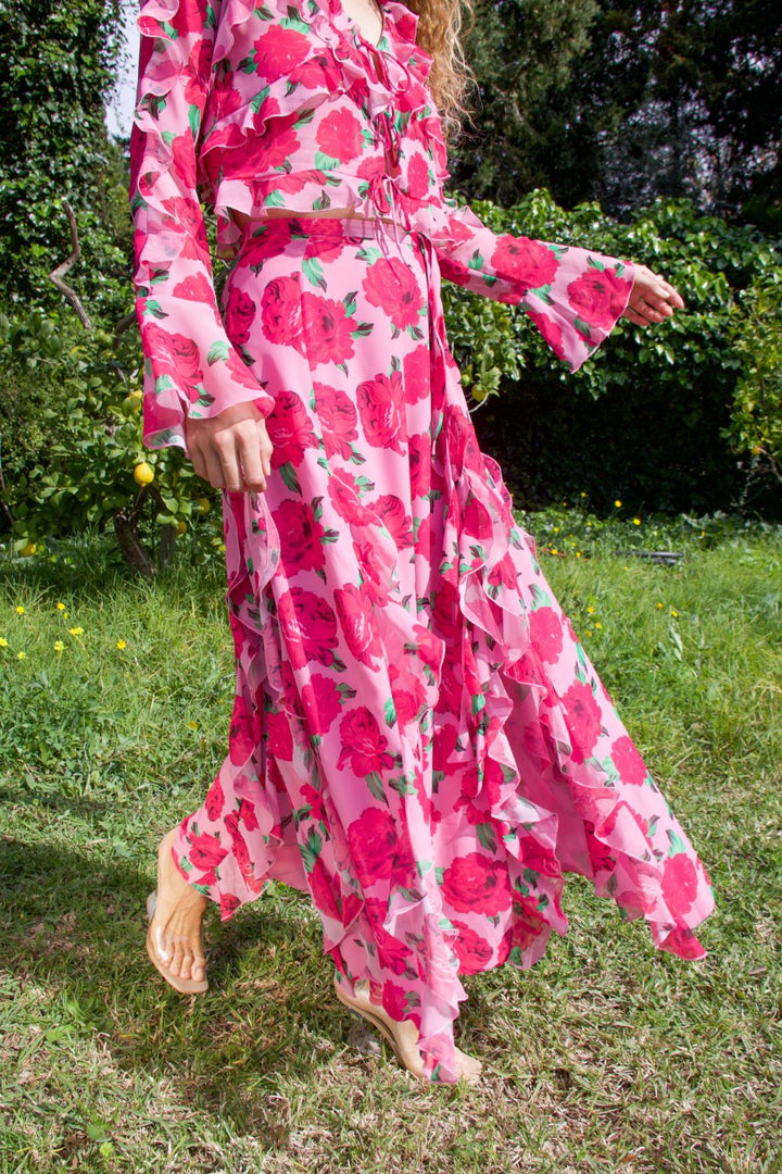 Forudbestilling - Cras - Georgia Skirt C240214 - 8097 - 8097 Pink Rosette Nederdele