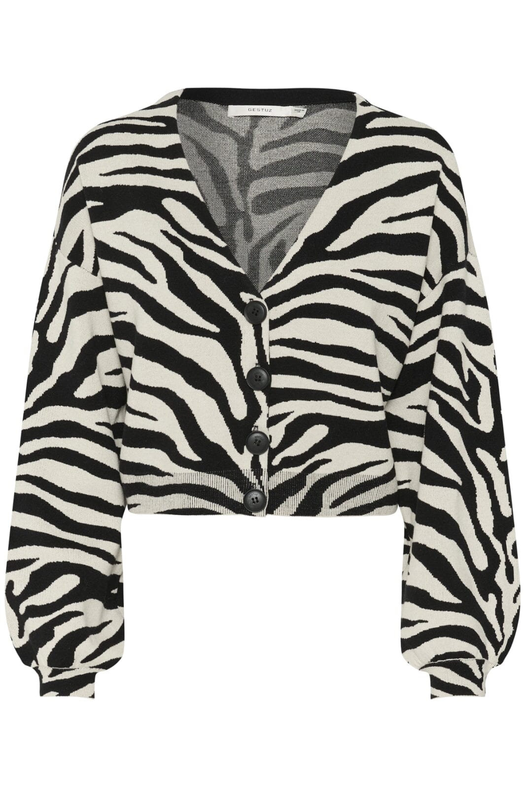 Gestuz - Gzzebba Cardigan 10910341 - 107873 - Black/Birch Tiger