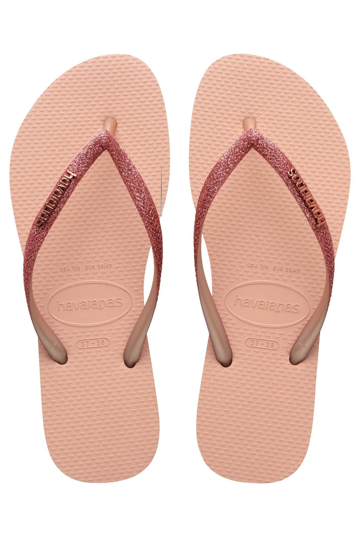 Forudbestilling - Havaianas - Slim Glitter II - Pink/Pink Badesandaler