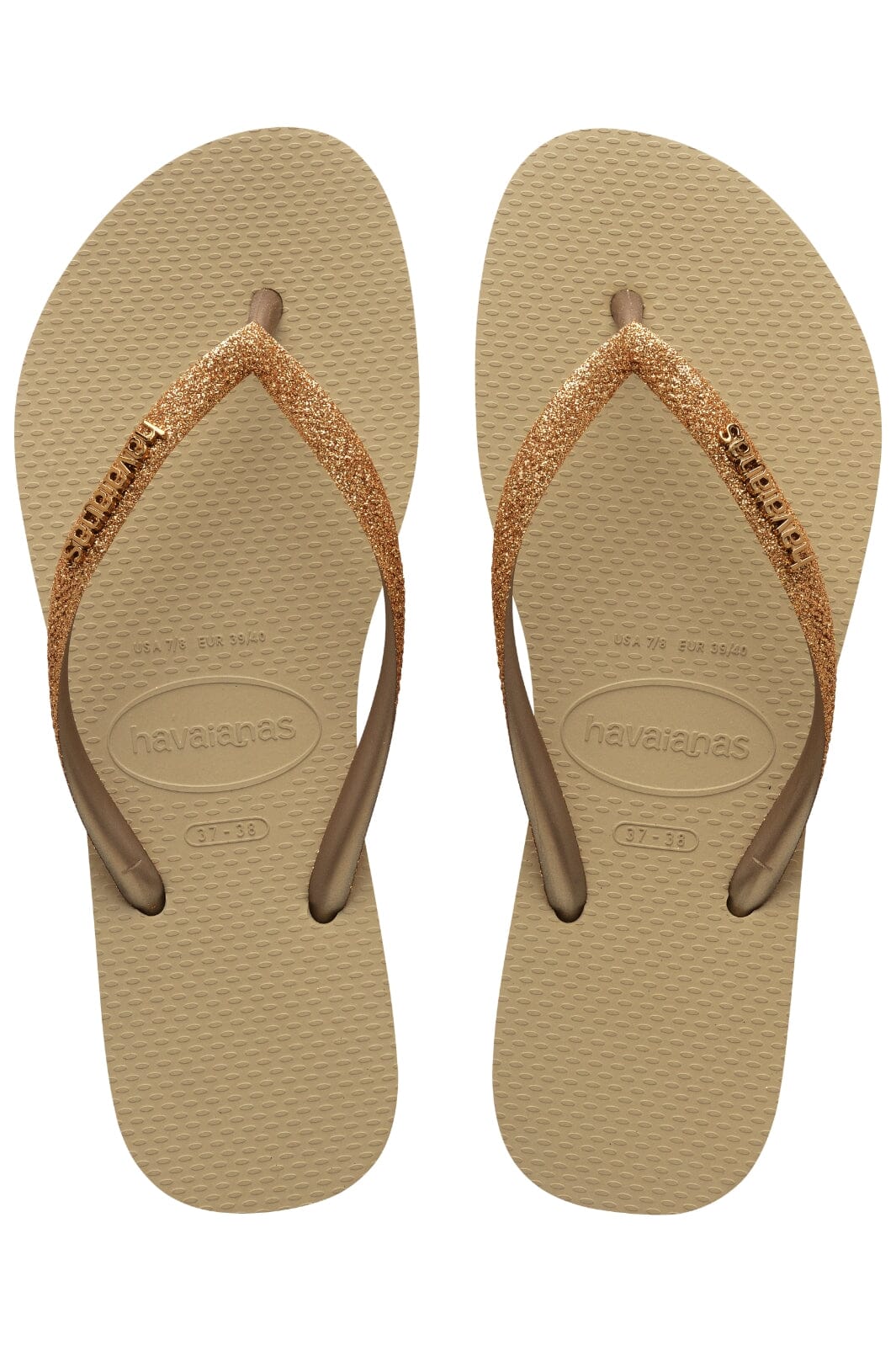 Forudbestilling - Havaianas - Slim Glitter II - Sand/GoldenLightMeta Badesandaler