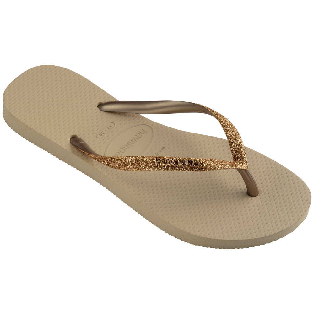 Forudbestilling - Havaianas - Slim Glitter II - Sand/GoldenLightMeta Badesandaler