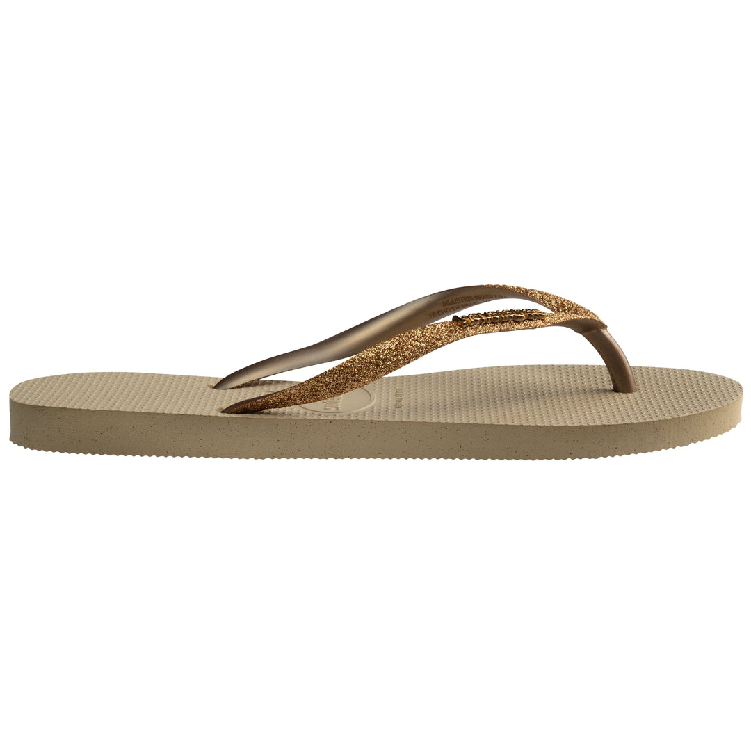 Forudbestilling - Havaianas - Slim Glitter II - Sand/GoldenLightMeta Badesandaler