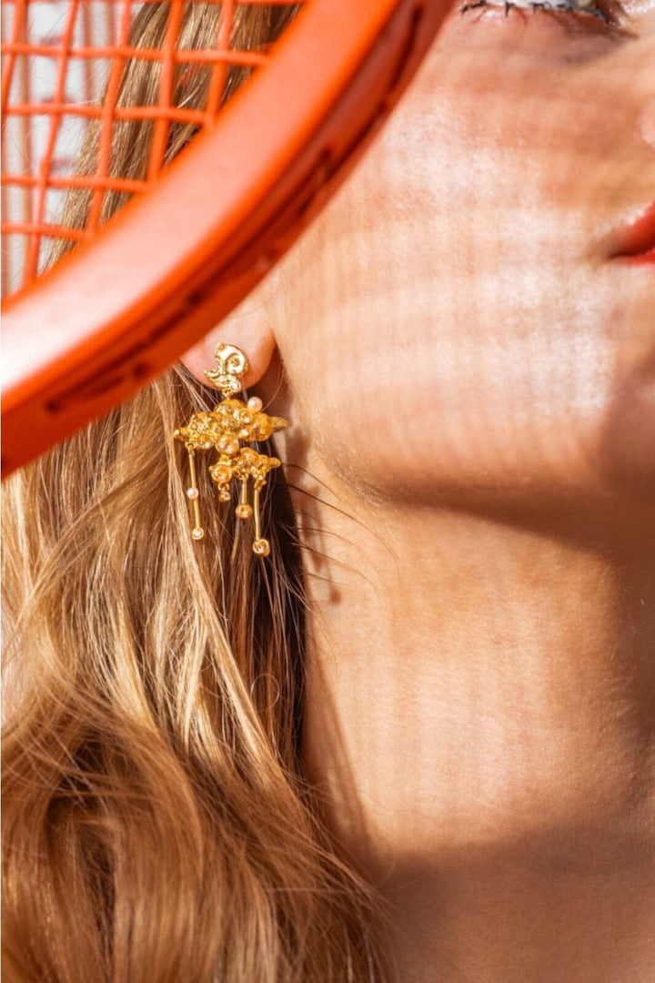 Forudbestilling - House Of Vincent - Cosmic Cascade Earrings - Gilded Øreringe