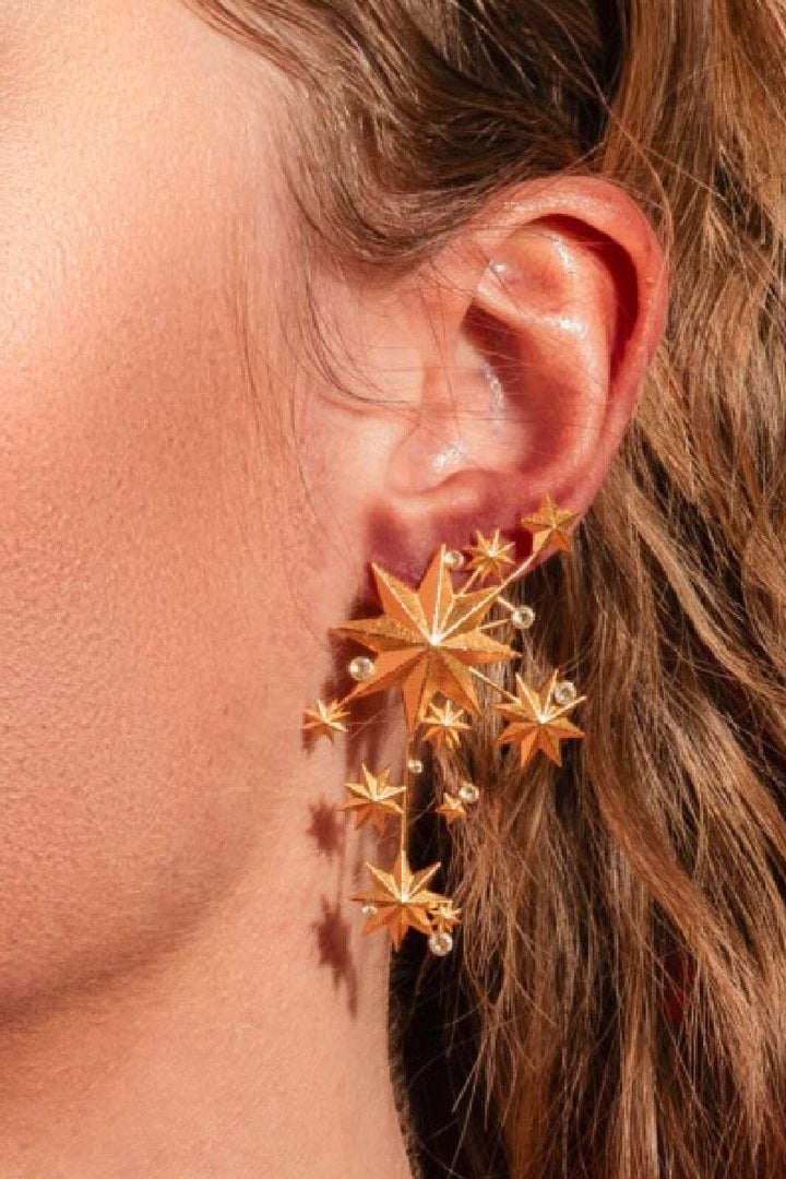 Forudbestilling - House Of Vincent - Night Poetry Earrings - Gilded Øreringe