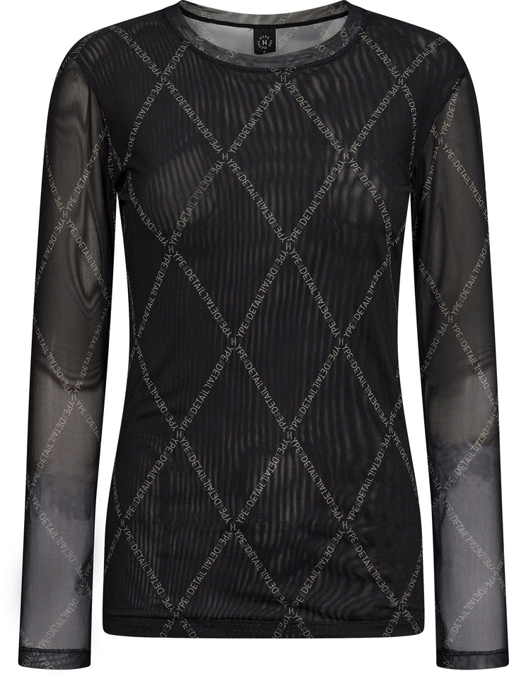 Forudbestilling - Hype The Detail - Blouse W/Print 320-14 - 13 - Sort Bluser