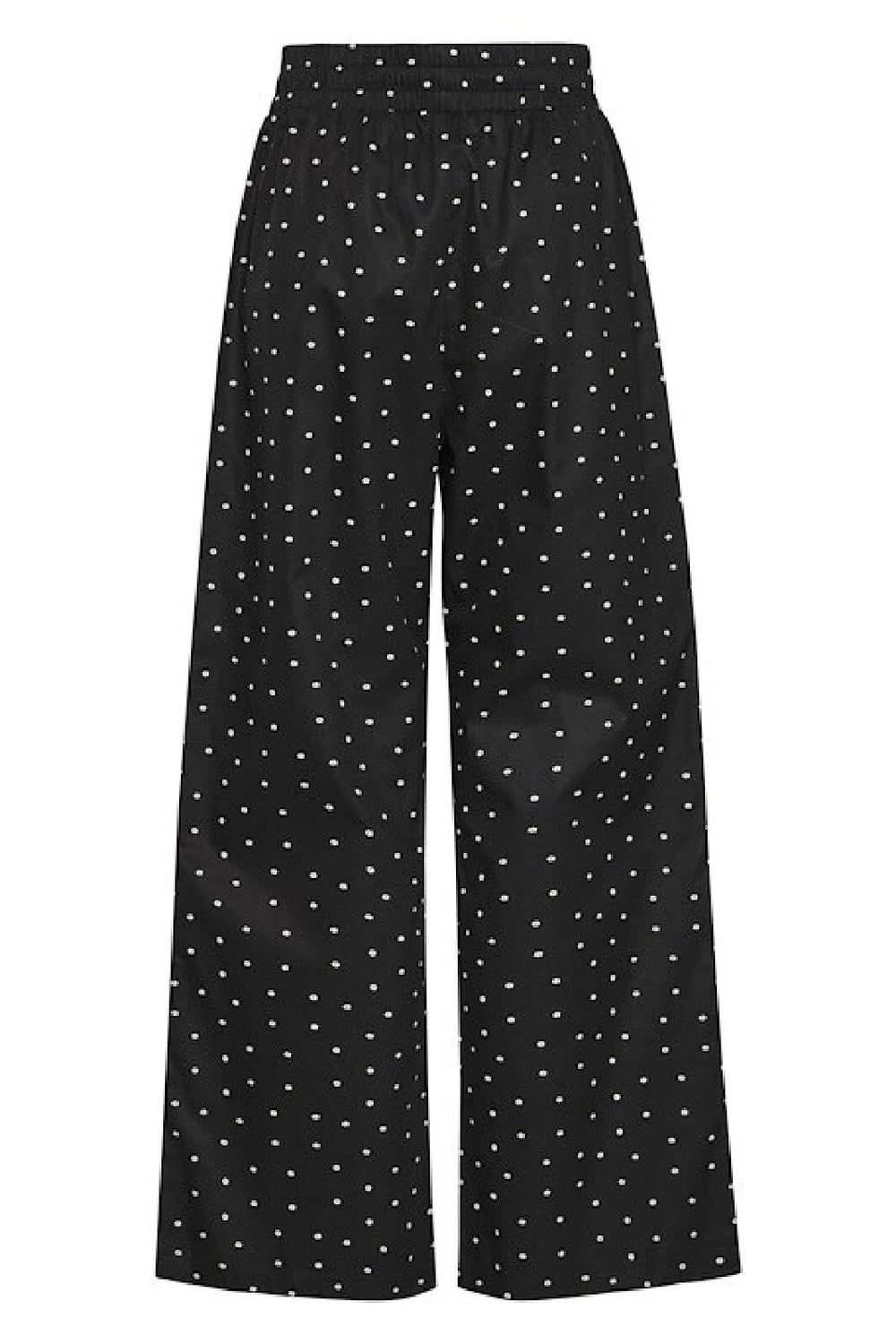 Forudbestilling - Ichi - Ixstormie Flower Pa - 205099 Black W/ White Flower Bukser