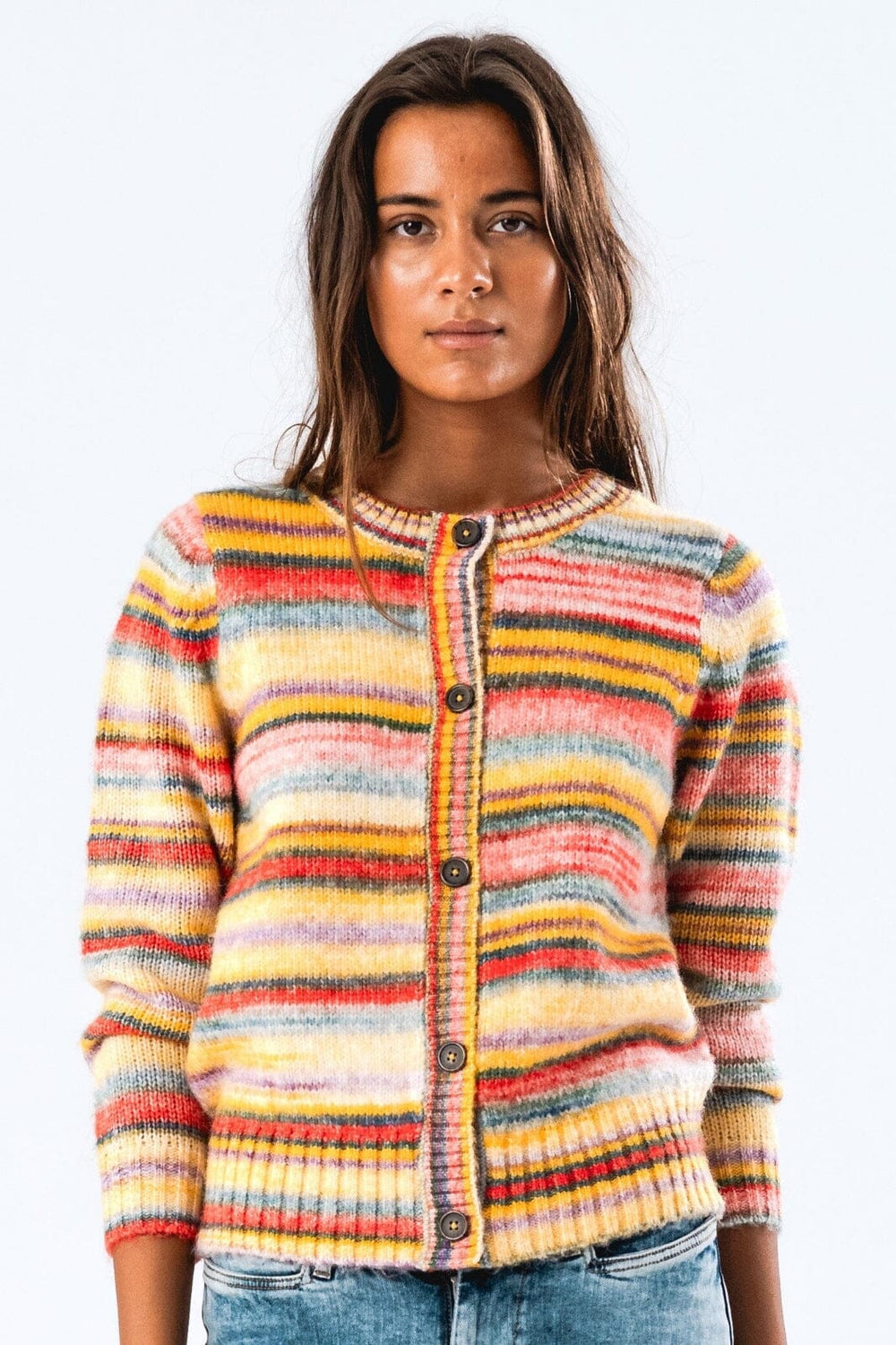 Forudbestilling - Lollys Laundry - Malall Cardigan Ls - 70 Multi Cardigans