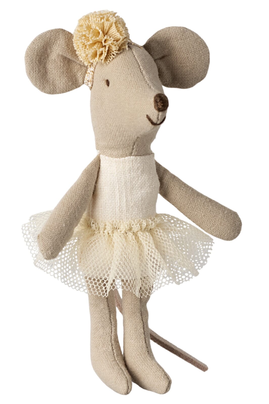 Forudbestilling - Maileg - Ballerina Mus, Lillesøster - Råhvid Legetøj