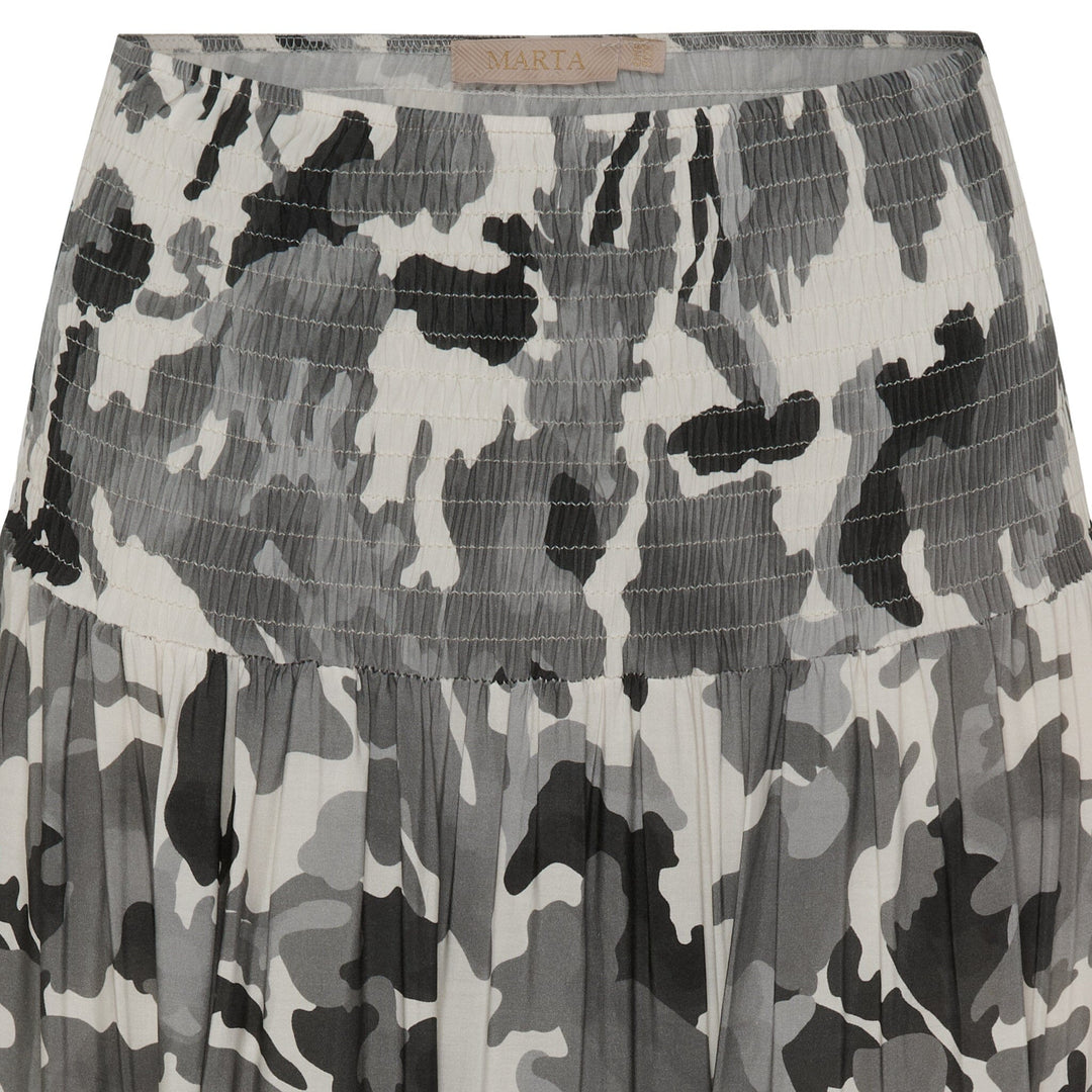 Forudbestilling - Marta Du Chateau - Mdcprincess Skirt - Print Grey Camo Nederdele 
