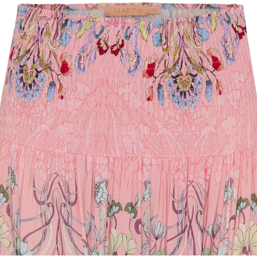 Forudbestilling - Marta Du Chateau - Mdcprincess Skirt - Tpz Print Rosa Nederdele 