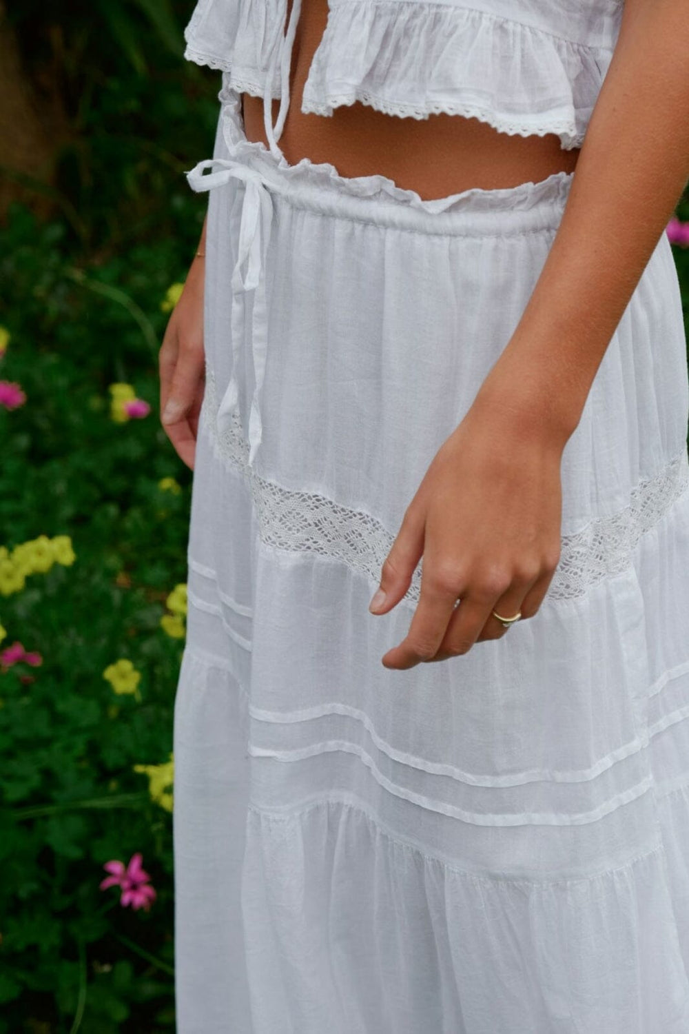 Forudbestilling - Neo Noir - Fippo S Voile Skirt 165044 - 120 - White Nederdele