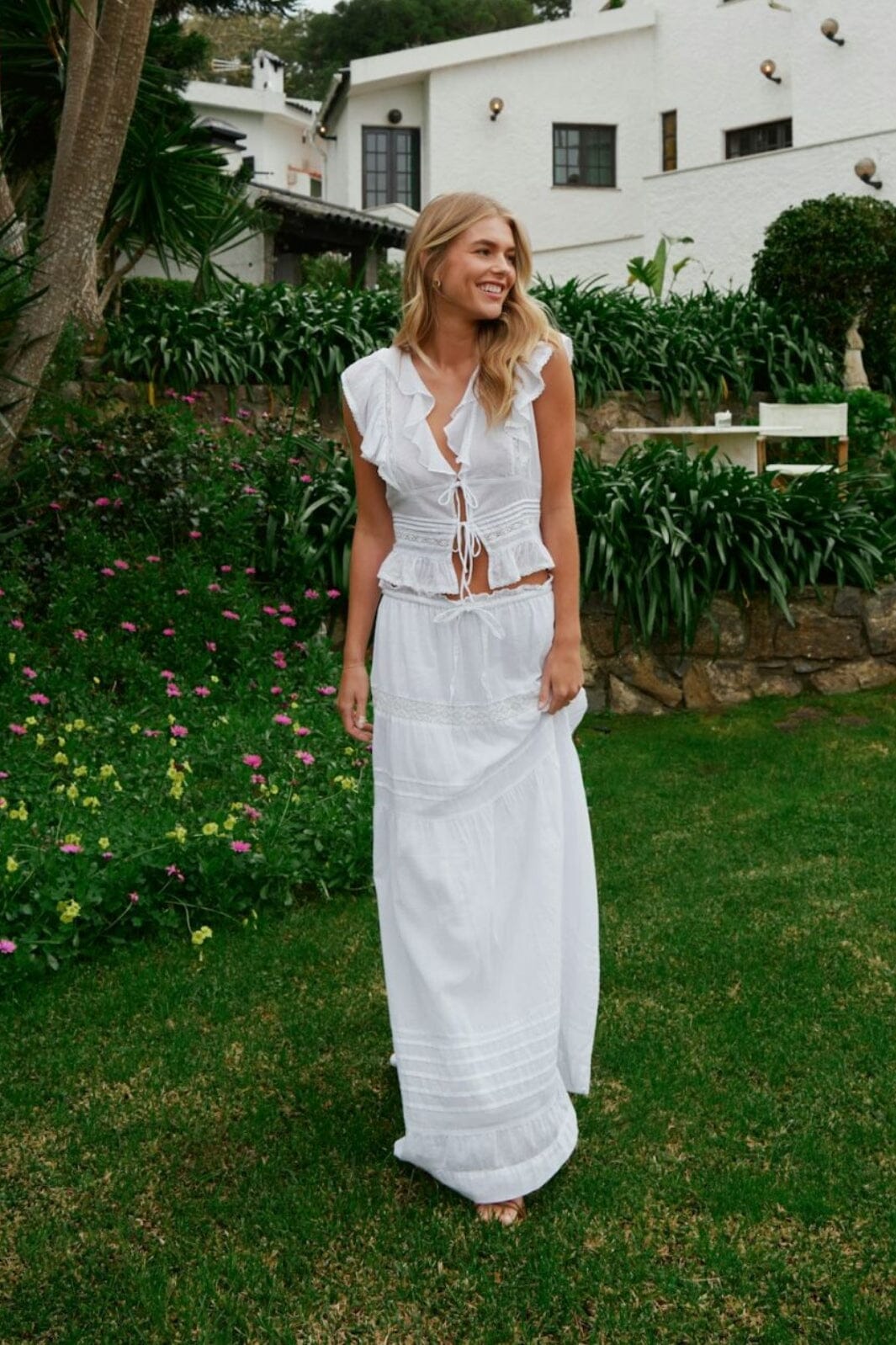 Forudbestilling - Neo Noir - Fippo S Voile Skirt 165044 - 120 - White Nederdele