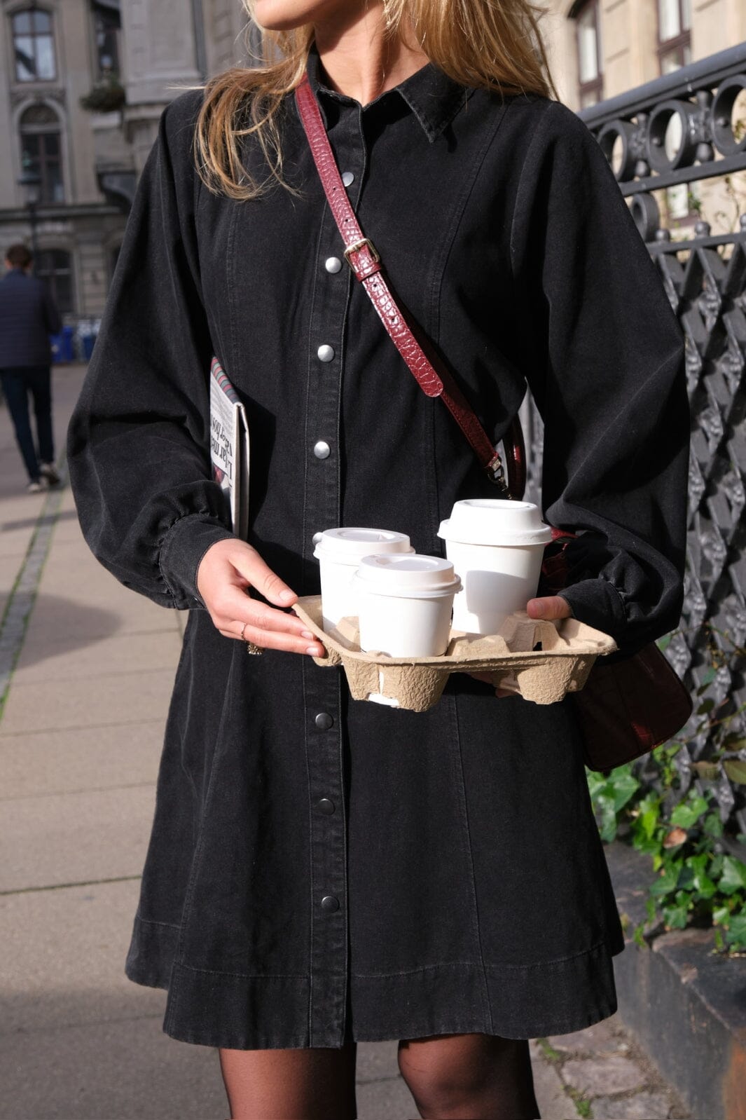 Forudbestilling - Neo Noir - Hanne Denim Dress 163944 - Black Kjoler