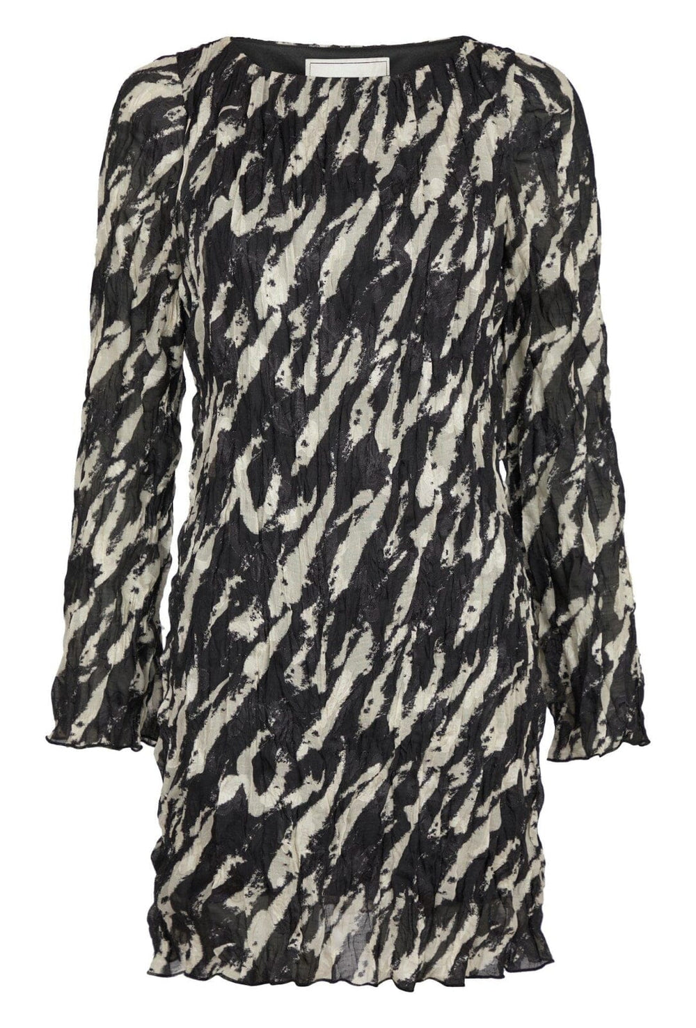 Forudbestilling - Neo Noir - Luni Distressed Zebra Dress - Black Kjoler