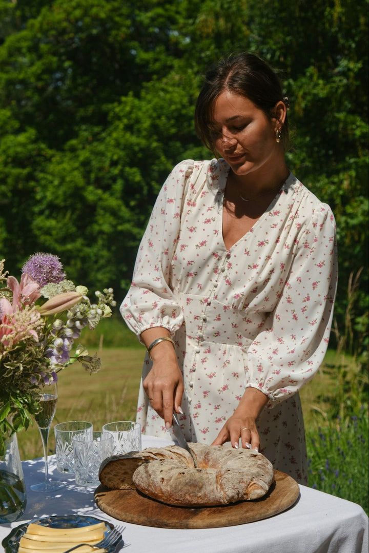 Forudbestilling - Neo Noir - Olana Fleurie Flower Dress 166217 - 754 - Light Pink Kjoler