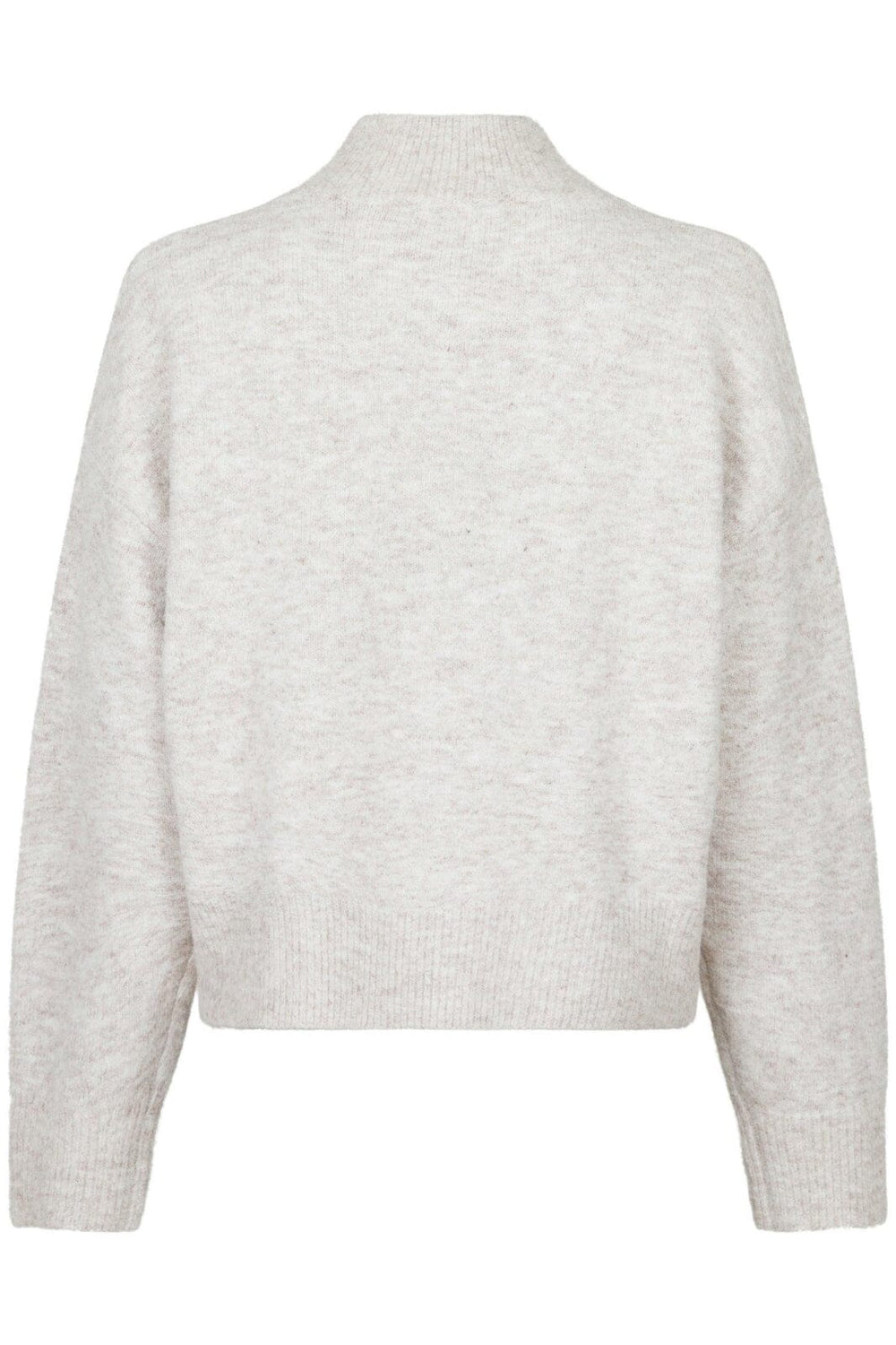 Forudbestilling - Neo Noir - Paulina Knit Blouse - Beige Melange Strikbluser