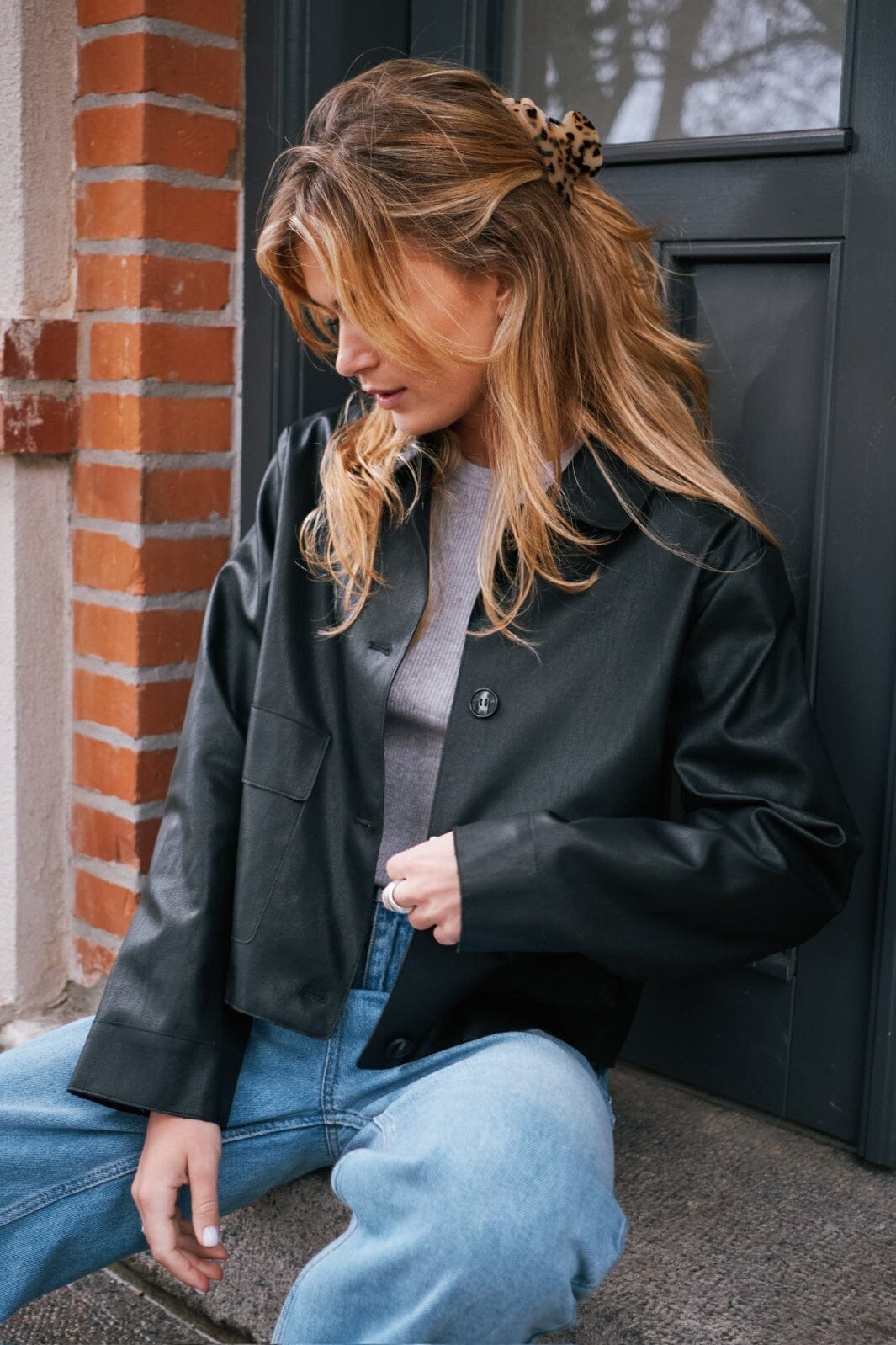 Forudbestilling - Neo Noir - Romana Faux Pu Jacket 164349 - 100 - Black Jakker