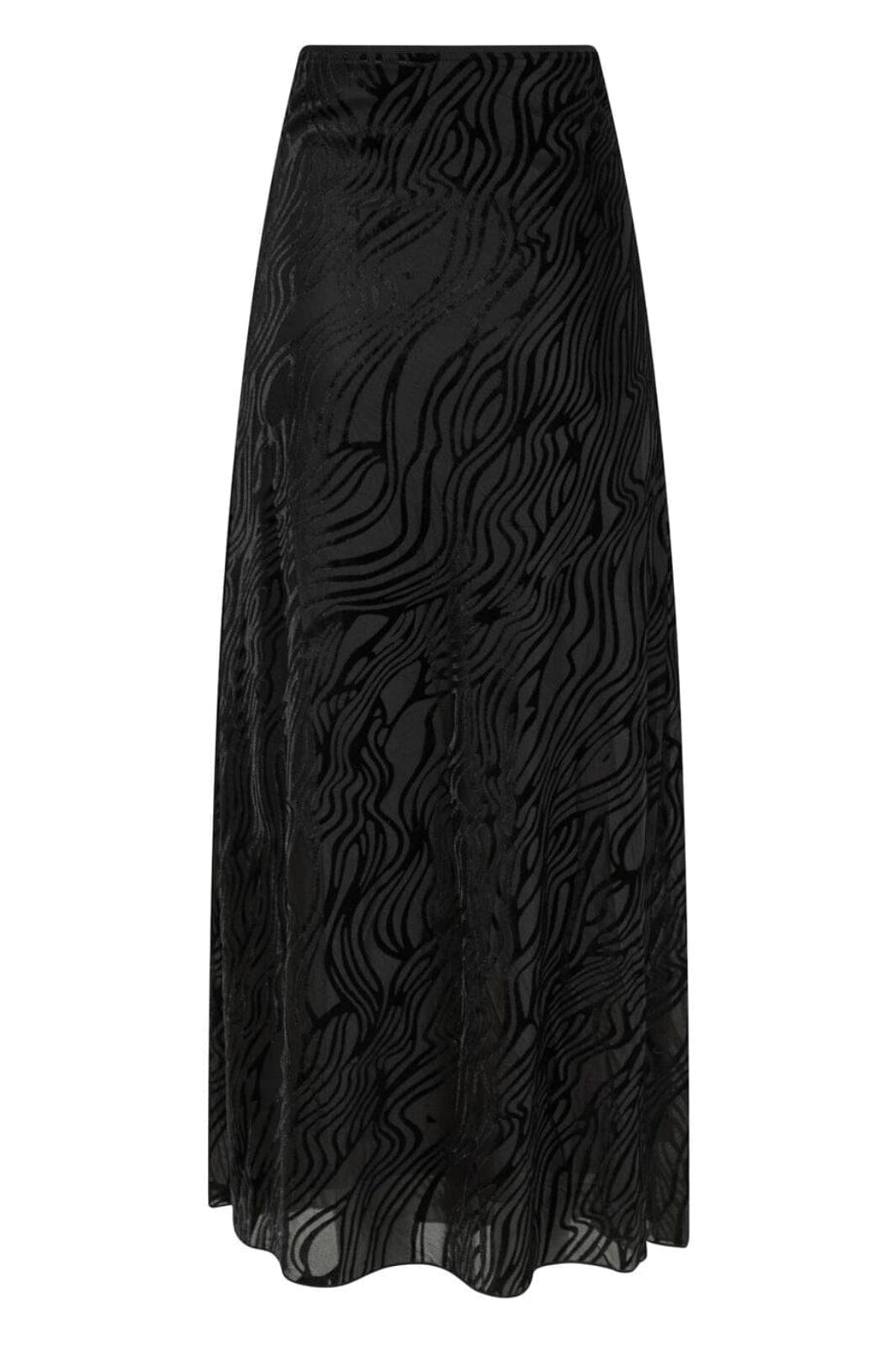 Forudbestilling - Neo Noir - Vicky Zebra Burnout Skirt - Black Nederdele