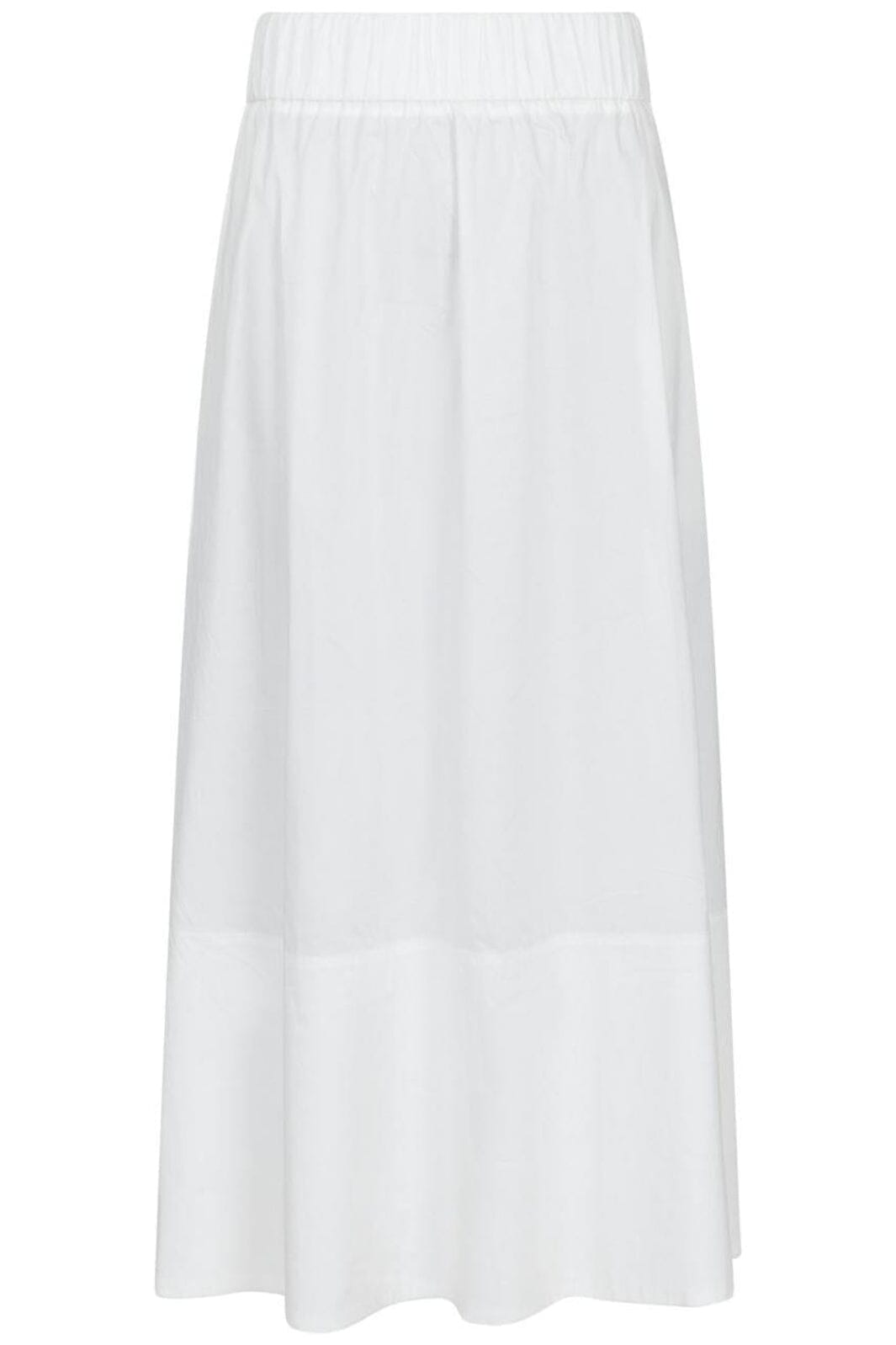 Yara long poplin skirt white