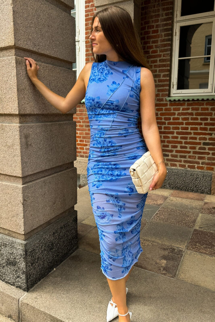 Forudbestilling - Noella - Sutton Dress - 1291 Tobi Blue Print Kjoler