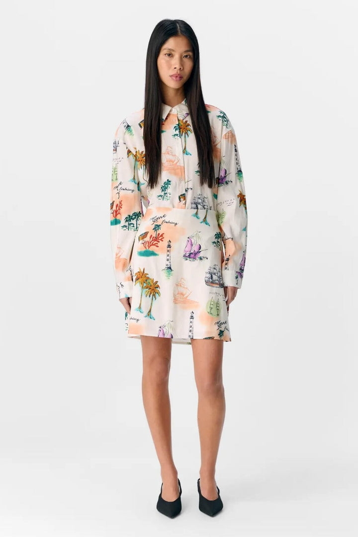 Forudbestilling - Object - Objdinah Short Skirt 139 - 4809275 Sandshell Multi Color