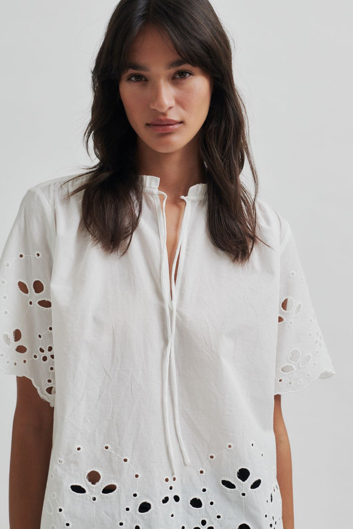 Forudbestilling - Second Female - Limona Blouse 59644 - White Bluser