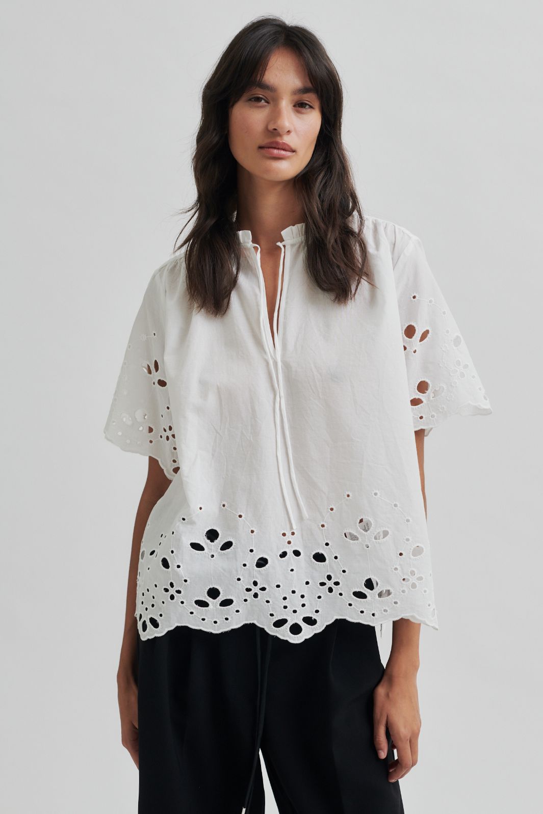 Forudbestilling - Second Female - Limona Blouse 59644 - White Bluser