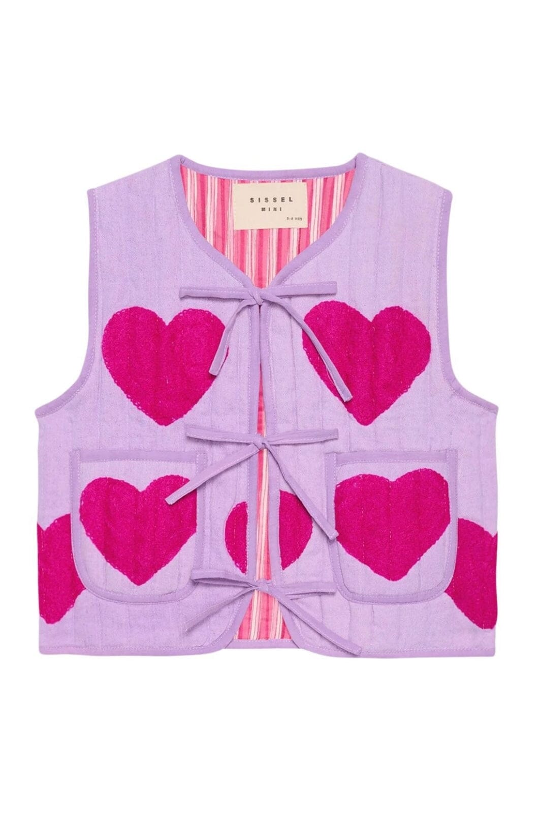 Forudbestilling - Sissel Edelbo - Honey MINI Vest SE 1499 - Pink Hearts Veste