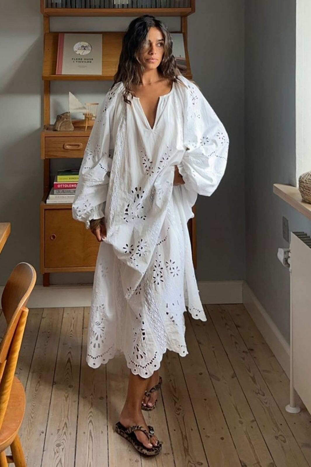 Forudbestilling - Sissel Edelbo - Mila Organic Cotton Dress SE 1240 - Ecru Kjoler