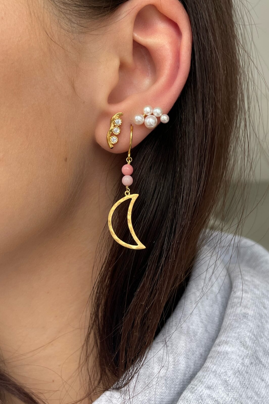 Stine A - Bella Moon Earring Mocha - 1409-02-S main image 1