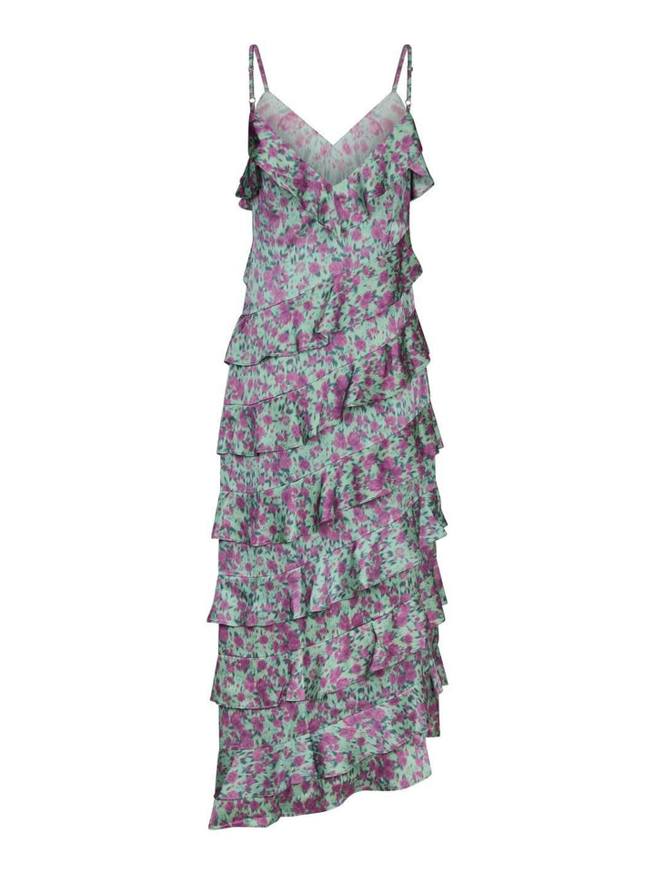 Forudbestilling - Valentin Studio - Ruffle Wild Garden Dress 165477 - 146 - Turquoise Kjoler