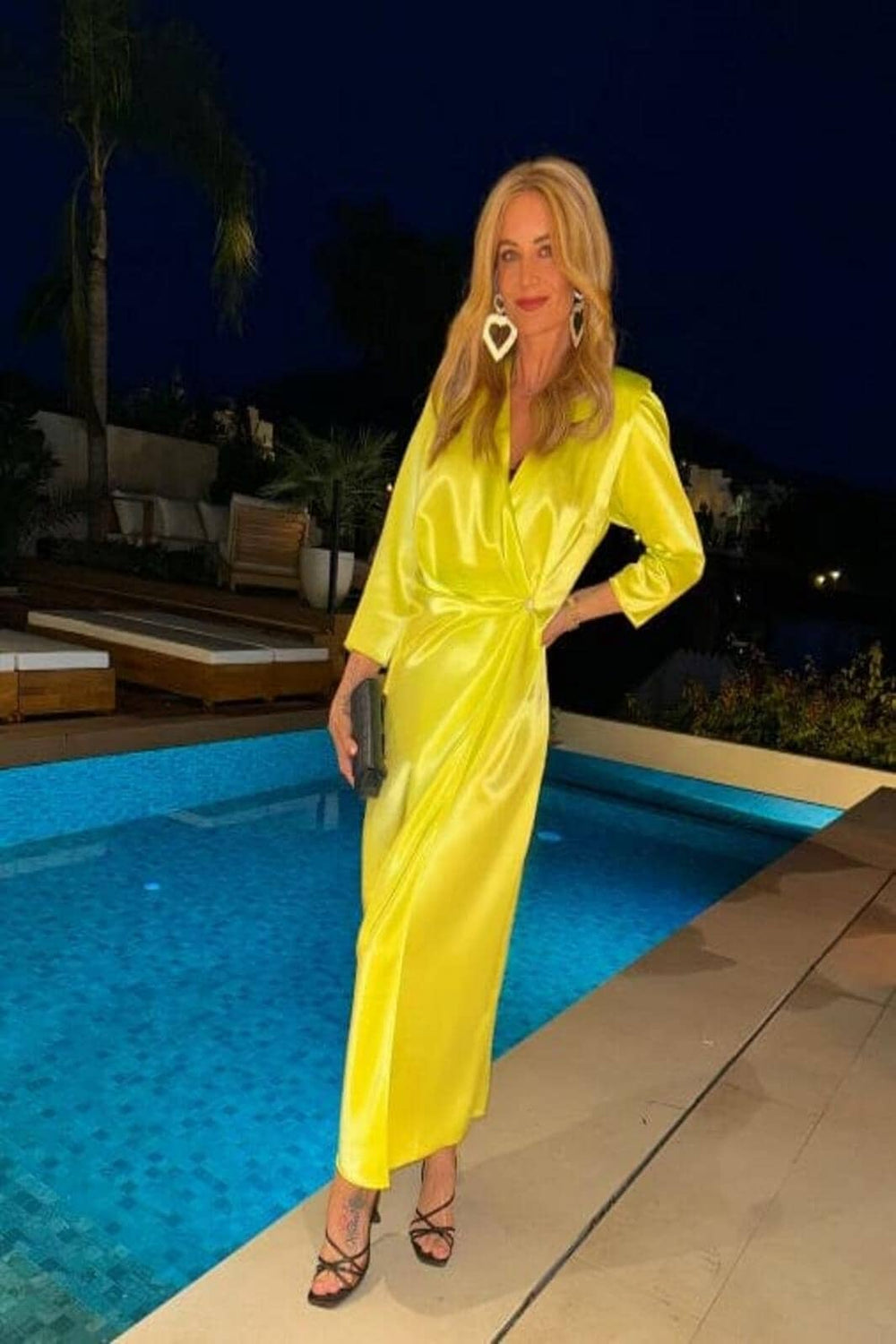 Forudbestilling - Valentin Studio - Star long dress - Lime#30 Kjoler