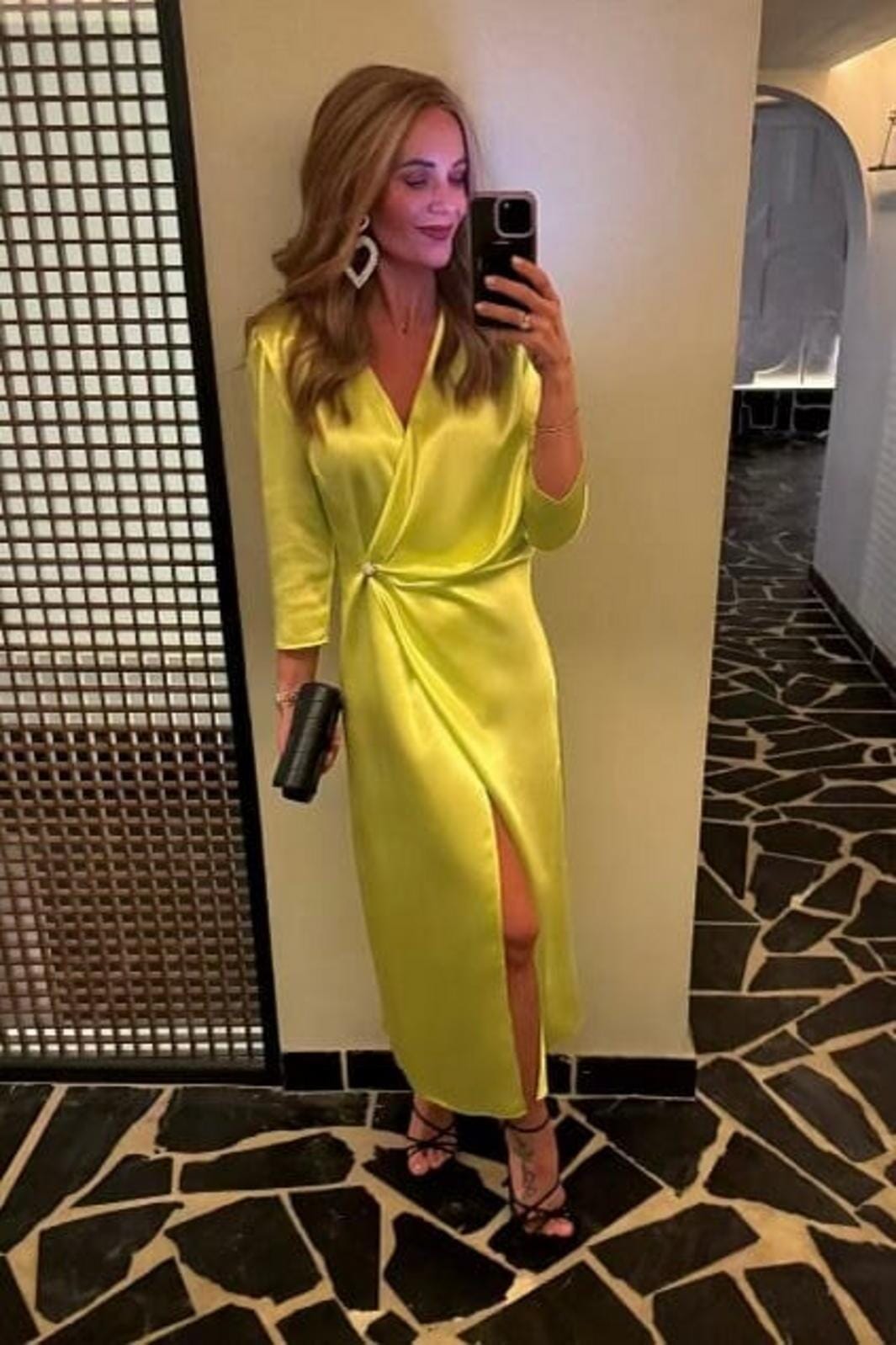 Forudbestilling - Valentin Studio - Star long dress - Lime#30 Kjoler