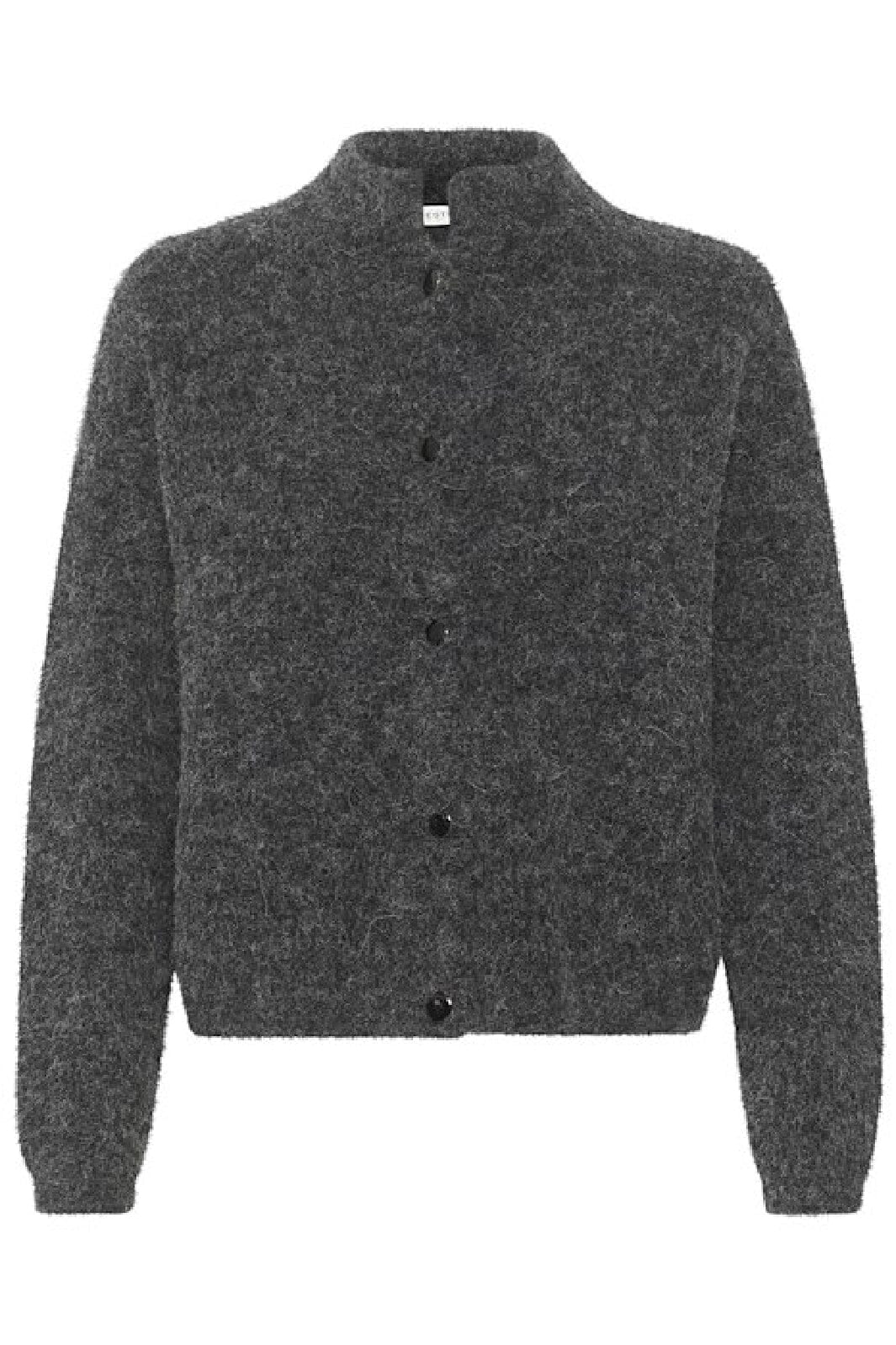 Gestuz - Alphagz Short Cardigan - 106286 Charcoal Melange Cardigans