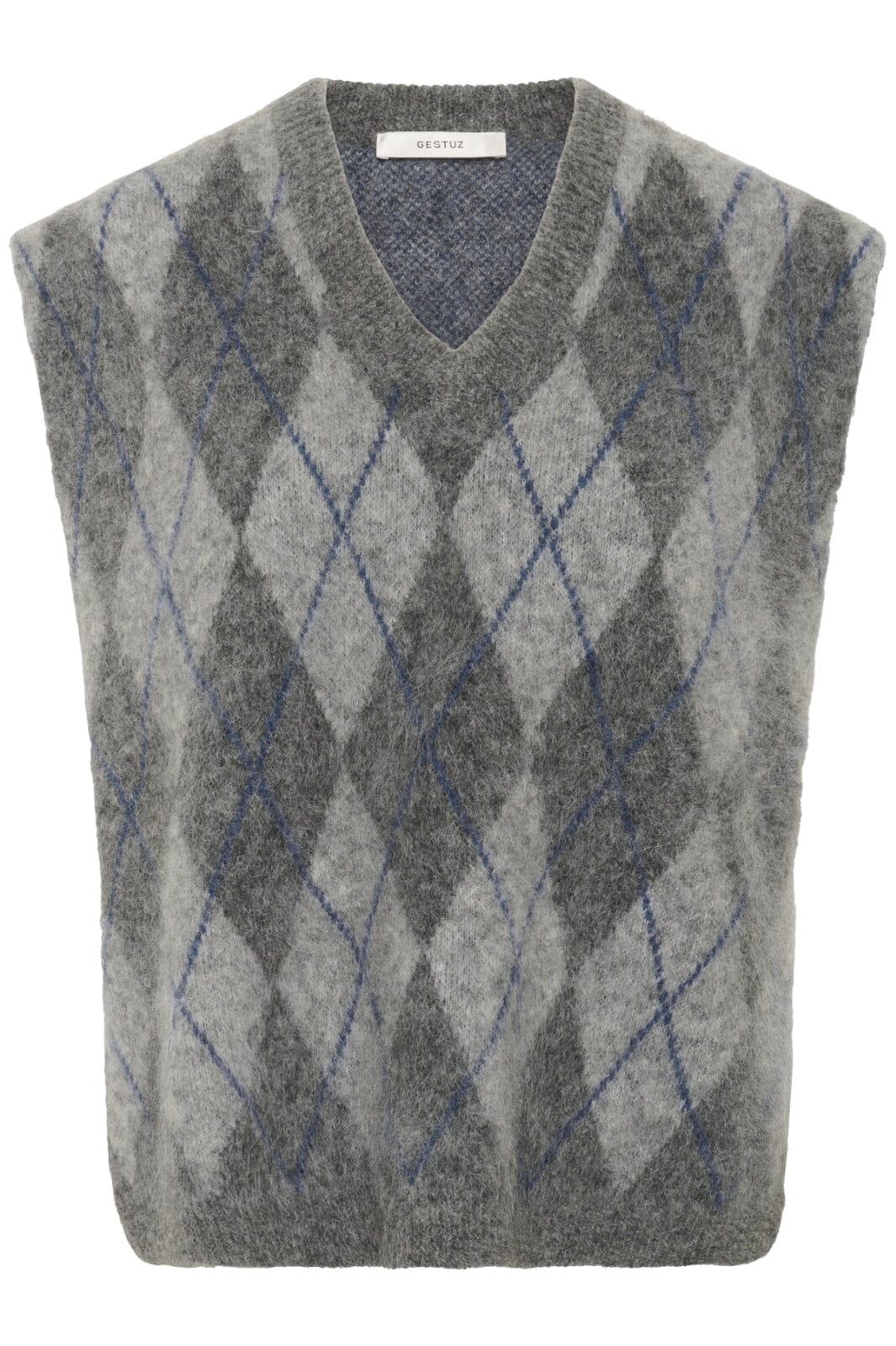 Gestuz - Gzsasi Vest 10910731 - 108584 - Check Dark Grey/Grey/Blue Comb Frakker