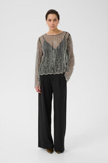 Gestuz - Gzsibba Blouse 10910698 - 103434 - Black/Silver Bluser