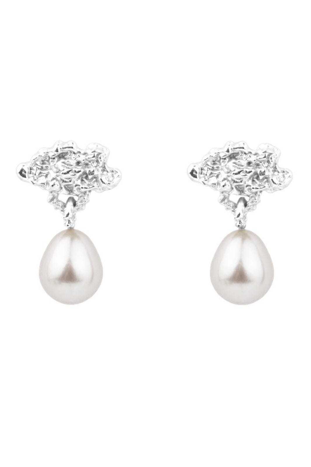 House Of Vincent - Hollow Cloud Earrings - Silver Øreringe