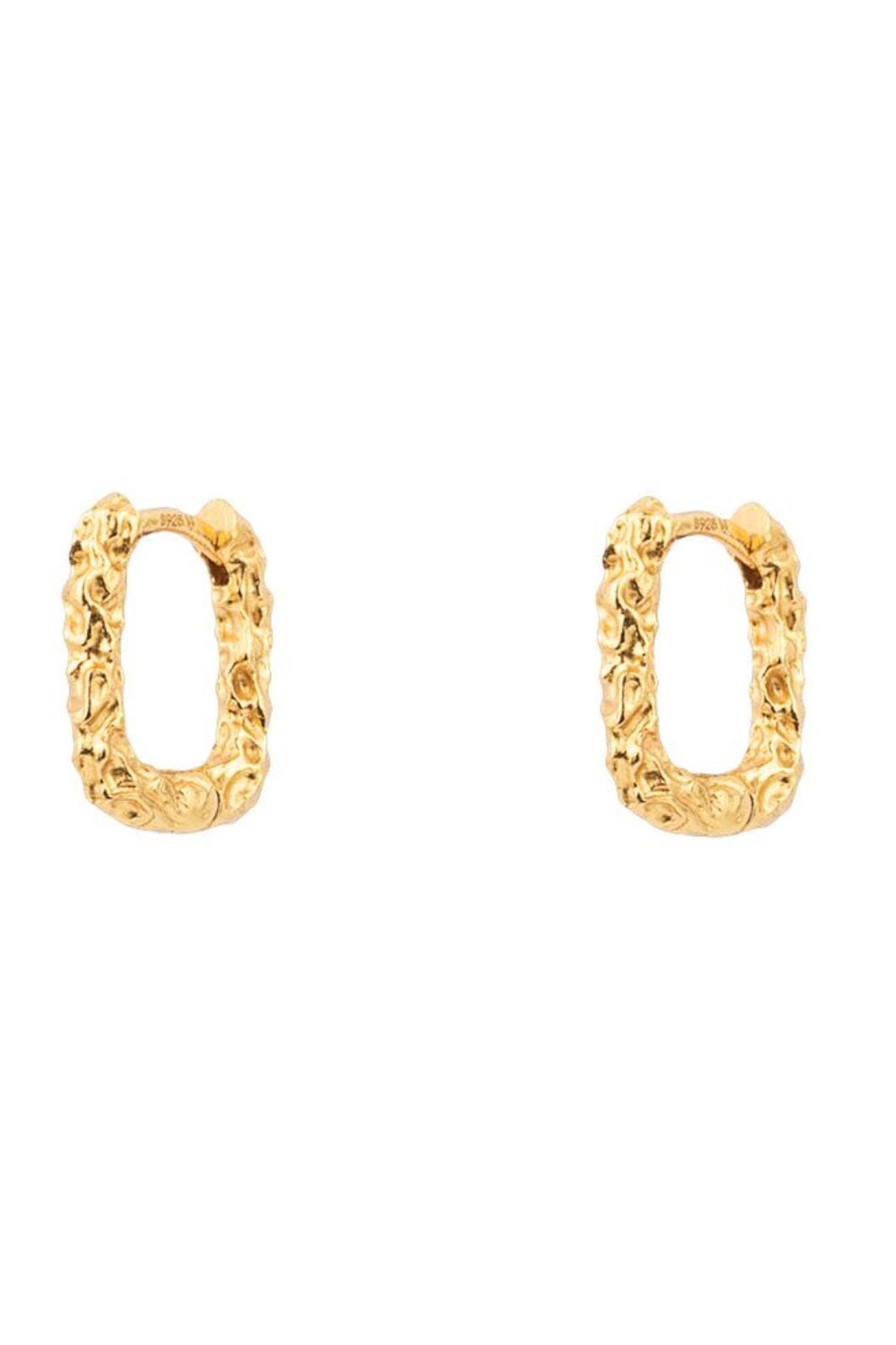 House Of Vincent - Riddle Hoop Earrings - Gilded Øreringe