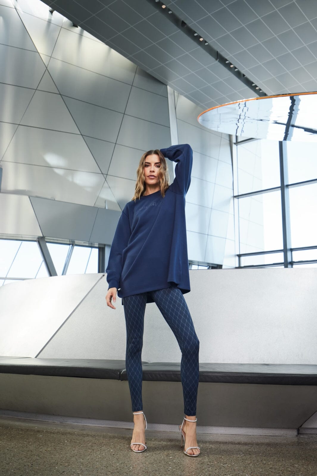 Hype The Detail Printed Legging 42 Navy Køb her