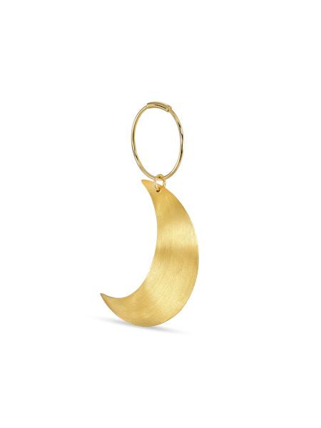Jane Kønig - Big Half Moon Creole - Golden Øreringe