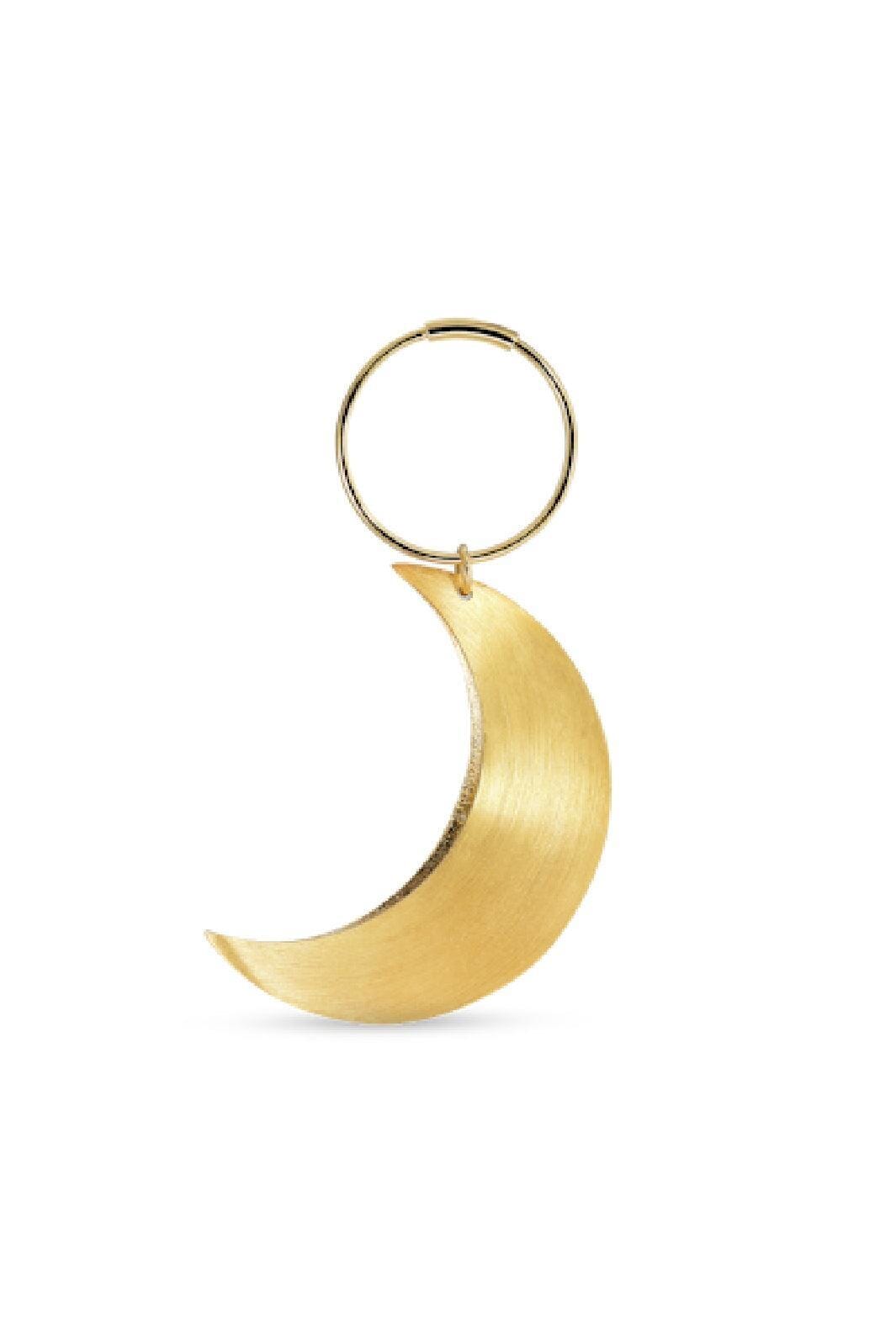 Jane Kønig - Big Half Moon Creole - Golden Øreringe