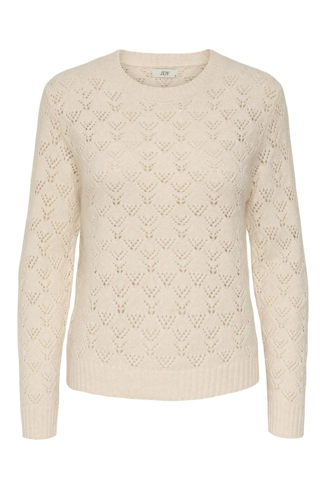 JDY - Jdyamanda Life L/S O-Neck Pullover Knt - 4838864 Whitecap Gray