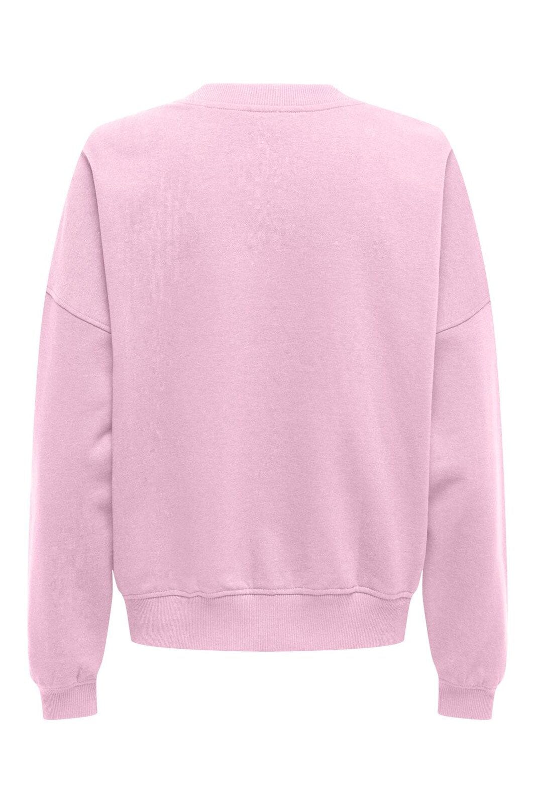 JDY - Jdymesa L/S O-Neck Emb Sweat - 4974264 Pink Lady Paris Tnt Emb