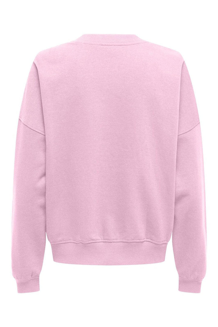 JDY - Jdymesa L/S O-Neck Emb Sweat - 4974264 Pink Lady Paris Tnt Emb