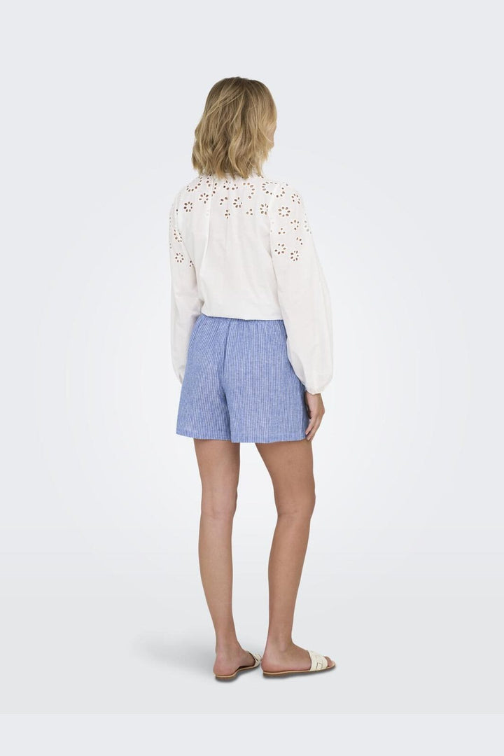 JDY - Jdymila Linen Shorts - 4753152 Star Sapphire Cloud Dancer