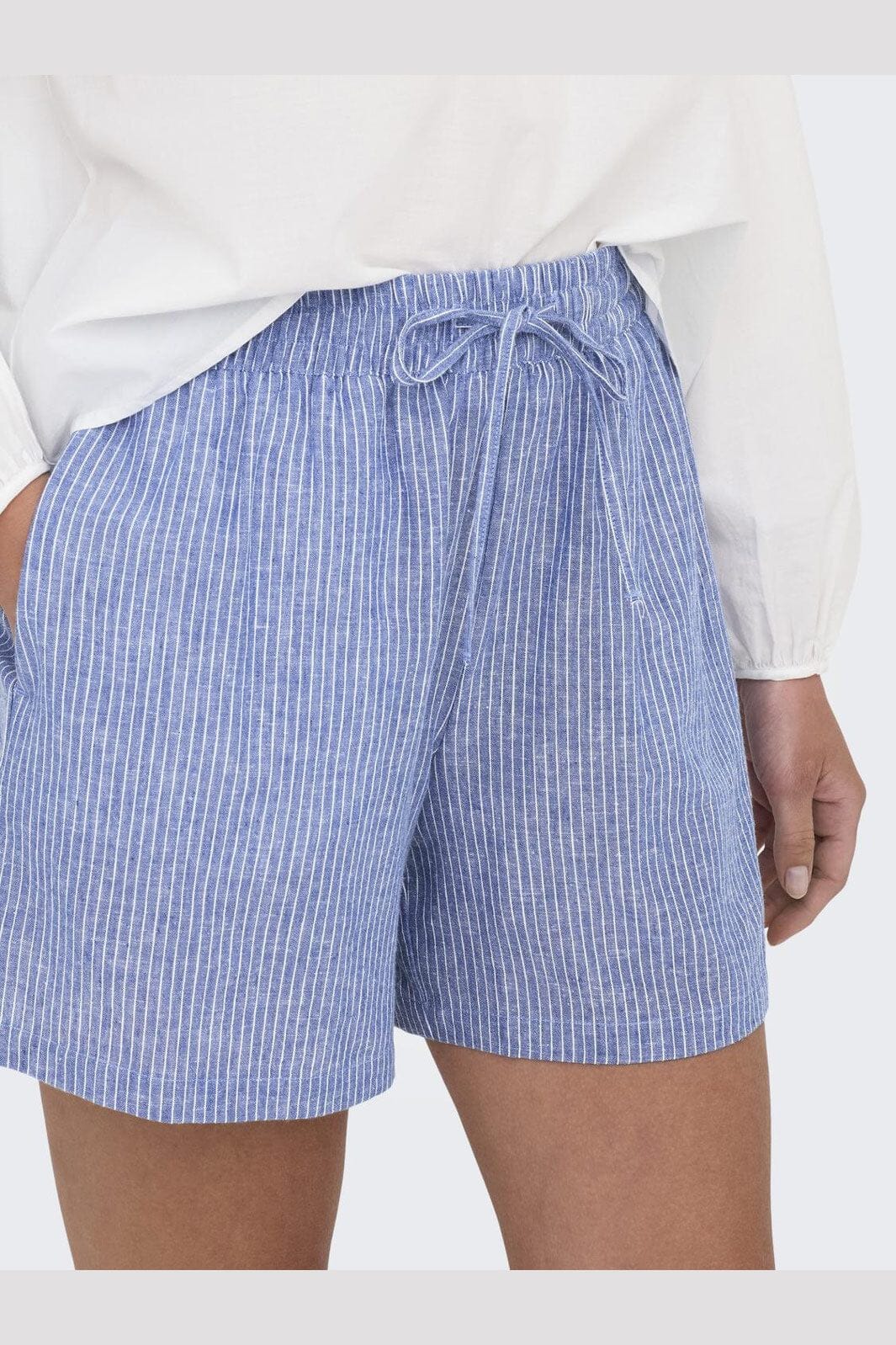 JDY - Jdymila Linen Shorts - 4753152 Star Sapphire Cloud Dancer